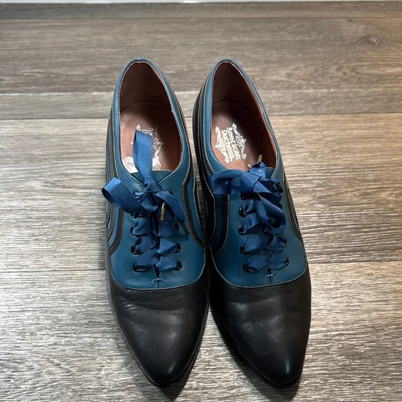 American Duchess Shoes American Duchess Vintage Black And Blue